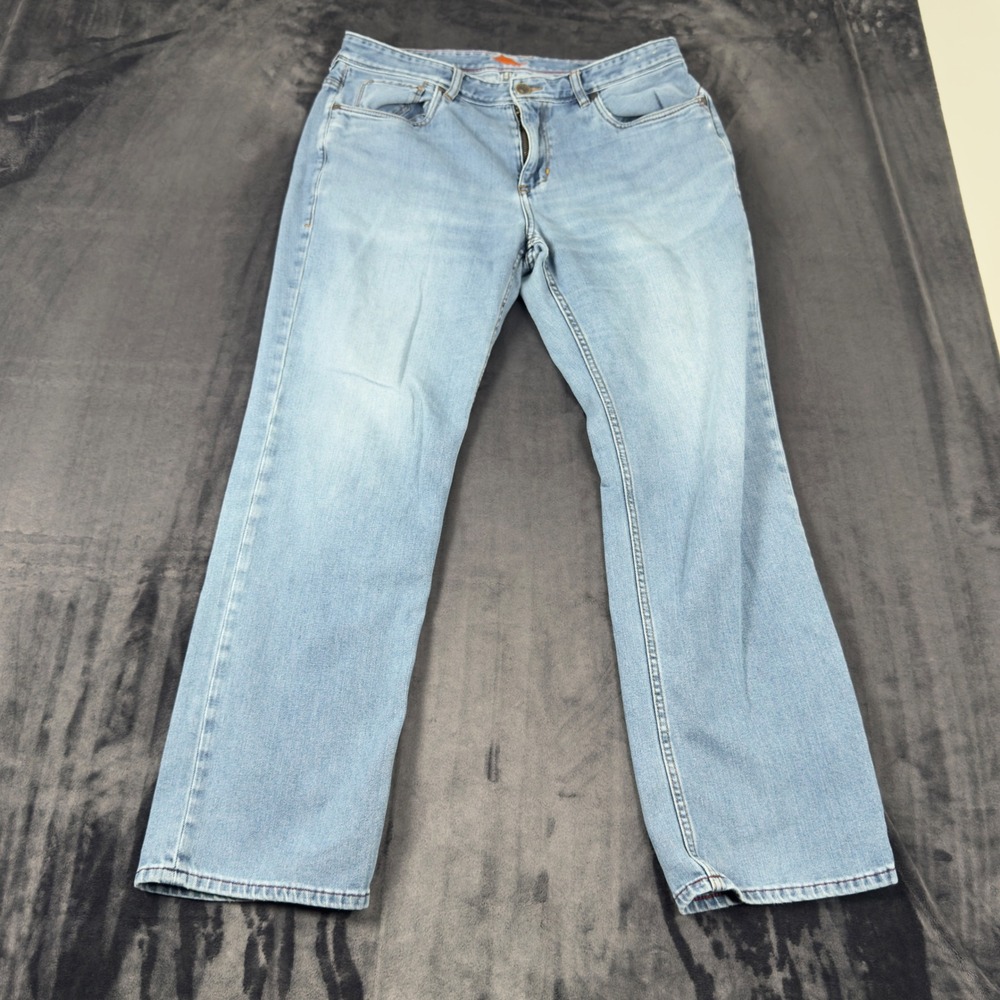 Tommy Bahama Jeans Mens 36x32 Light Wash Relaxed Straight Denim Blue